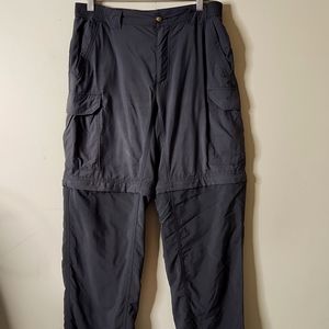 Columbia GRT men's omni-dry gray cargo convertible utility hiking pants
